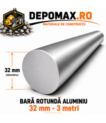 Bara rotunda aluminiu 32 mm, 3 metri, EN AW-6082